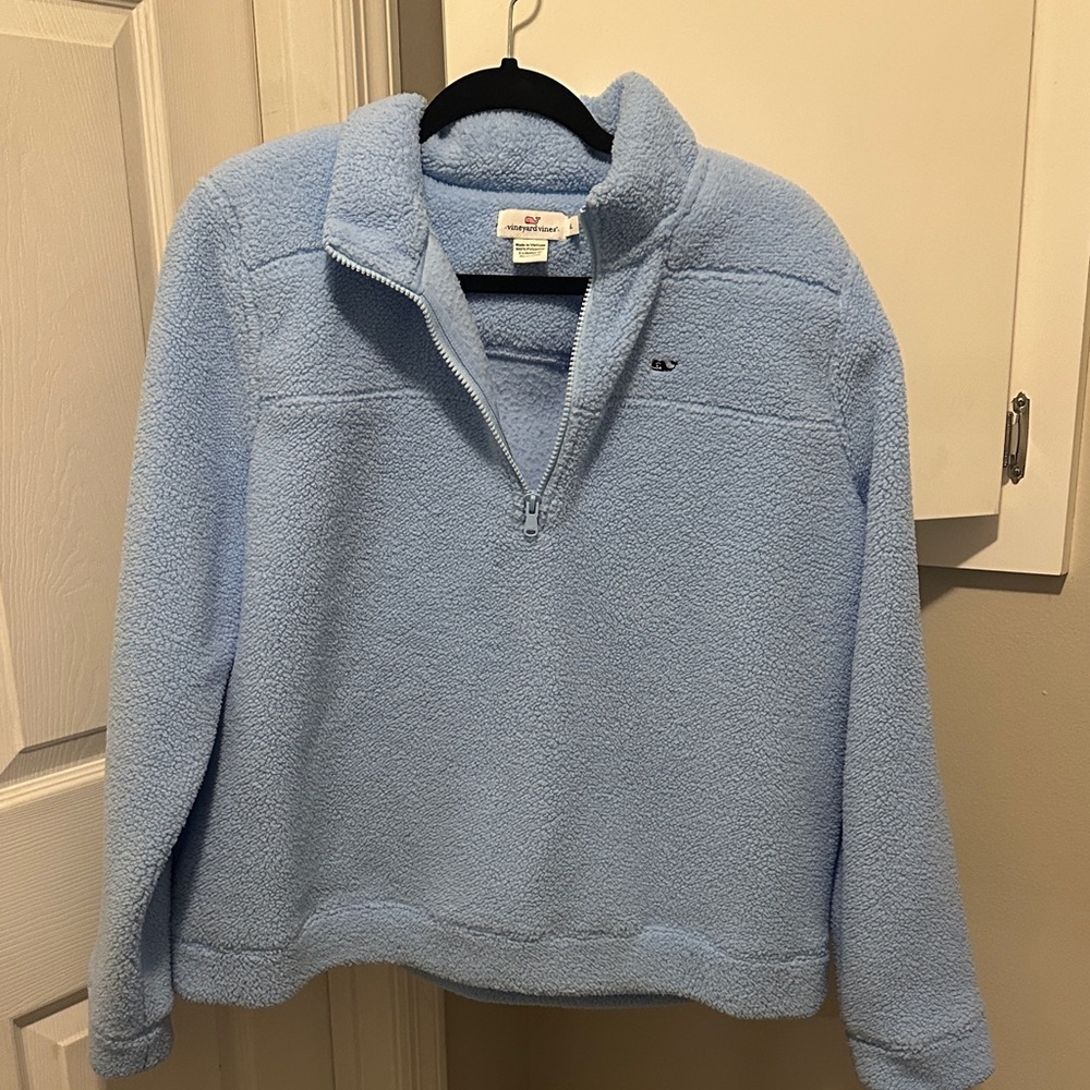 Women's Light Blue Fleece/sherpa vineyard vines Sweater/pullover